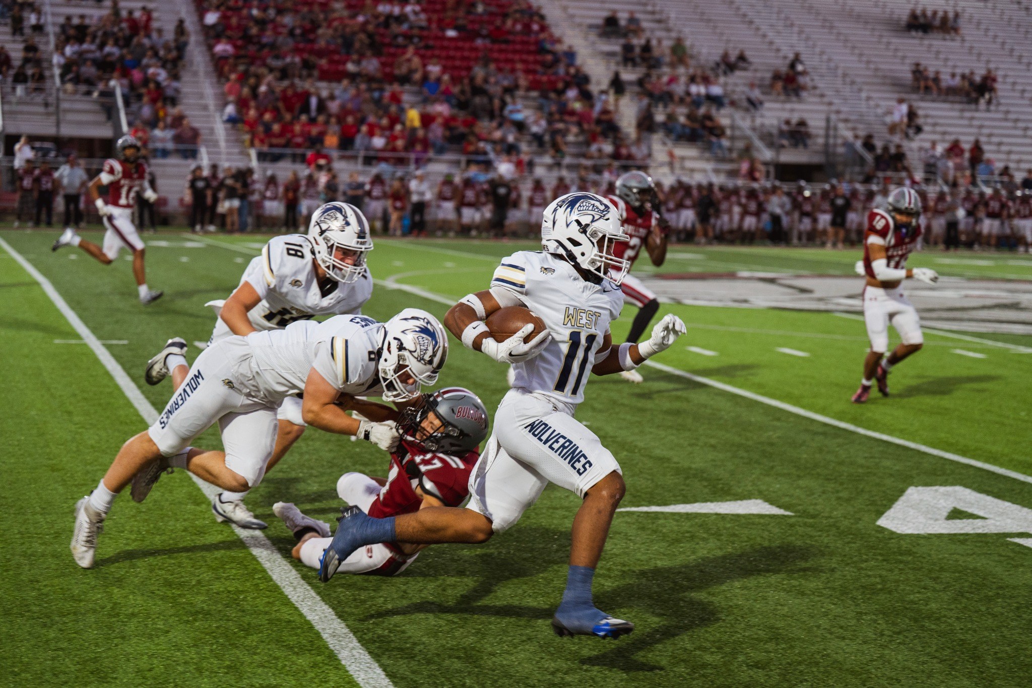 Bentonville West football action